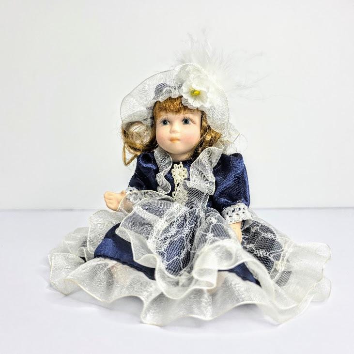 Porcelain Doll 6 Blue Dress - Etsy