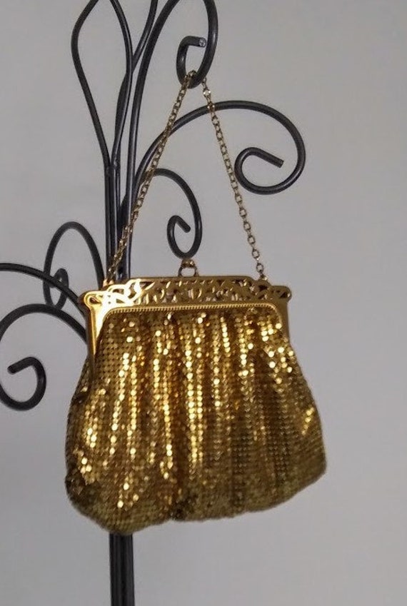 Vintage Evening Bag, Whiting and Davis Co. Mesh E… - image 2