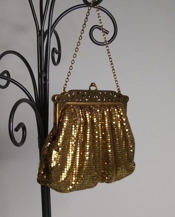 Vintage Evening Bag, Whiting and Davis Co. Mesh E… - image 9