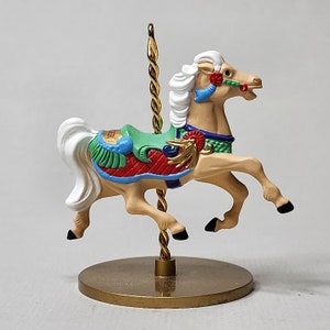 Christmas Figurine Carousel Horse, Ginger, 1989  by Hallmark Cards, Inc.