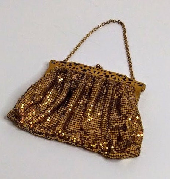 Vintage Evening Bag, Whiting and Davis Co. Mesh E… - image 3