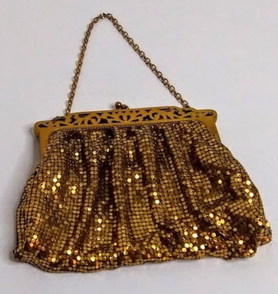 Vintage Evening Bag, Whiting and Davis Co. Mesh E… - image 1