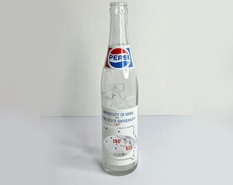 Commemorative Pepsi Bottle, University of Iowa vs Iowa State University 1977