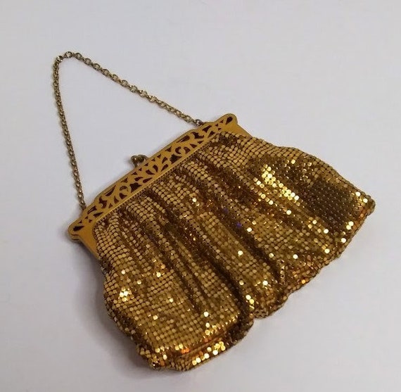Vintage Evening Bag, Whiting and Davis Co. Mesh E… - image 4