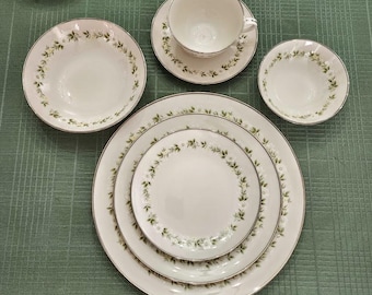 88pc Noritake Ivory China Asian Song ~ 7 Piece Place Settings +