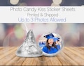 Photo Candy Stickers for Hershey Kisses® | Birthday Graduation Anniversary Baby Shower Bridal Wedding Pet Picture Party Favor Decorations