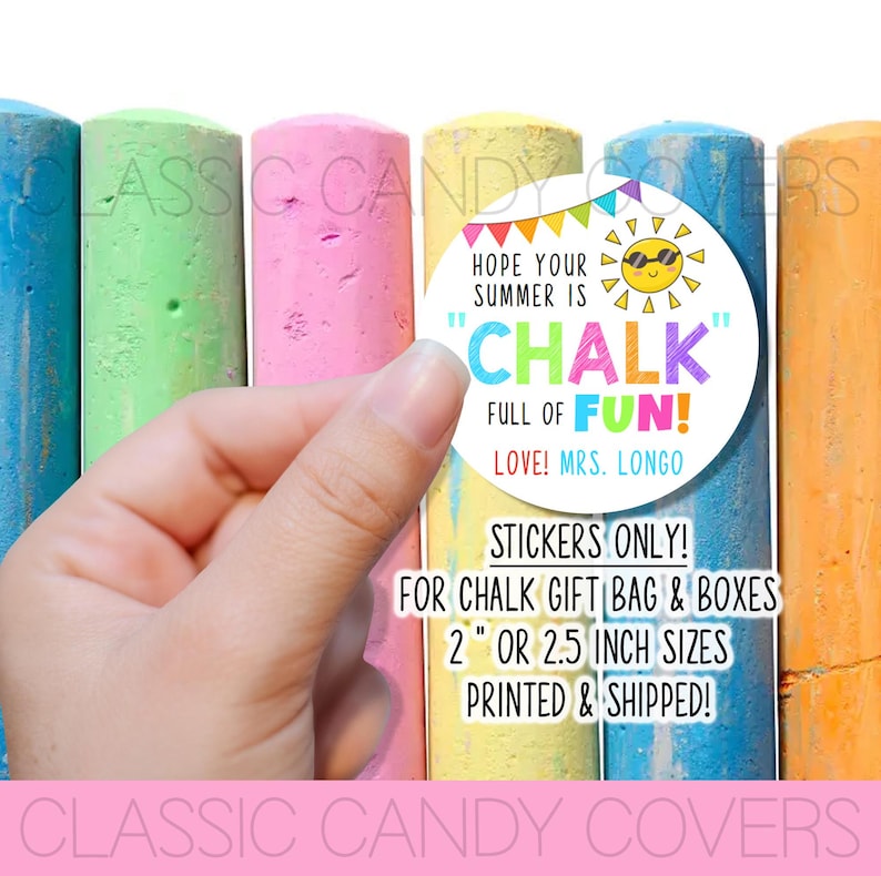 Chalk Full of Fun Stickers – Personalized End of Year Teacher Stickers ...