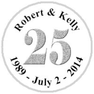 25th Silver Anniversary 108 Candy Stickers - fits Hershey Kisses® - 108 stickers per sheet