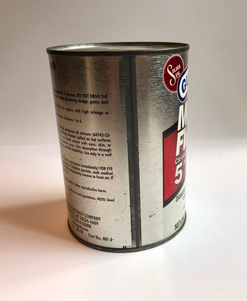 Gunk Motor Flush Quart Oil Antifreeze Can Etsy