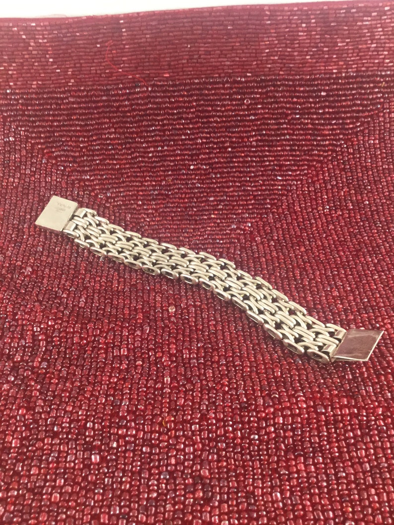 Wide Heavy Sterling Bracelet