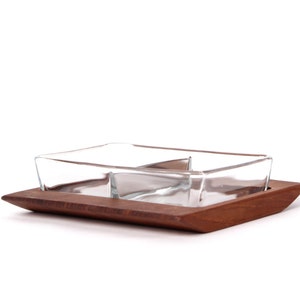 server dish for breakfast, vintage, mid-century, Teak Denmark