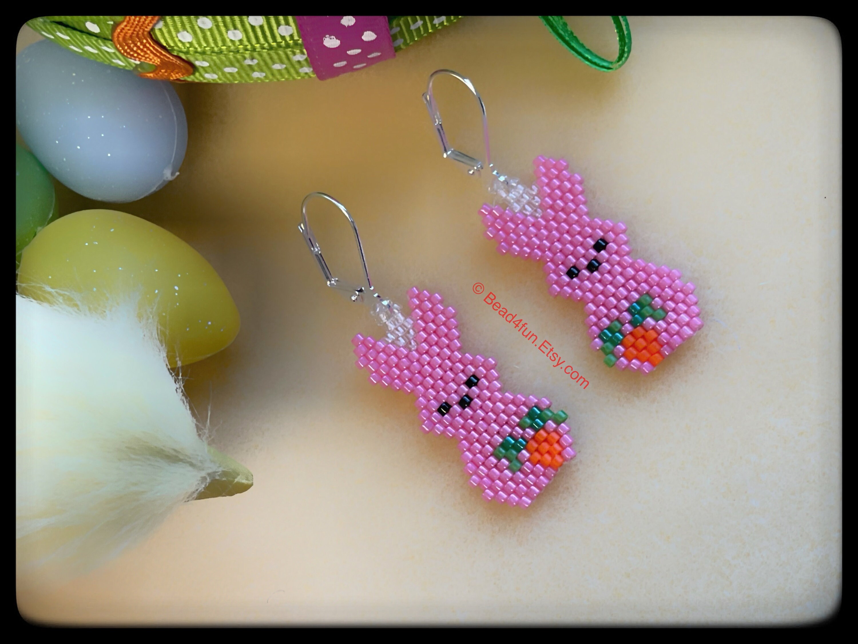 Cute Easter Bunny Earrings Fringed Fluffy Bunny Charm FSL Freestanding Lace Machine Embroidery Designs Kids Girl Pretty Rabbit in the Hoop