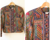SALE Vintage Vera Bradley Quilted Jacket Vera Bradley Rare Retired Medley Design Jacket Size M