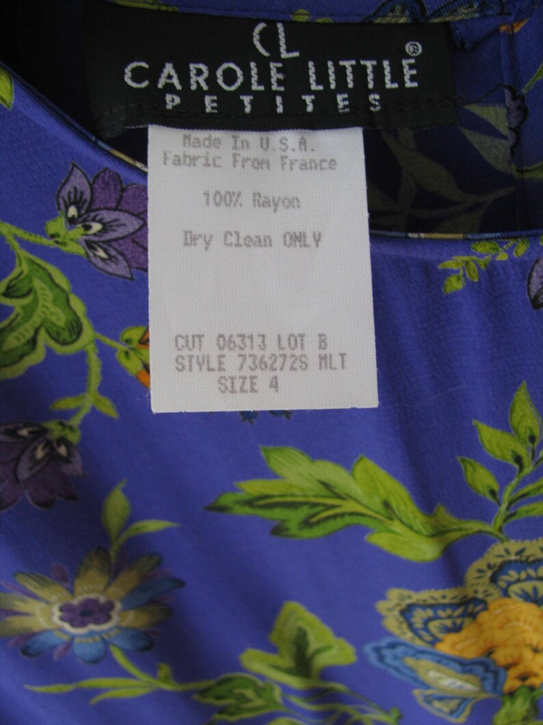 Vintage 80s Floral Print Rayon Blouse1980s Boxy Short Sleeve Blousesize Small Petite