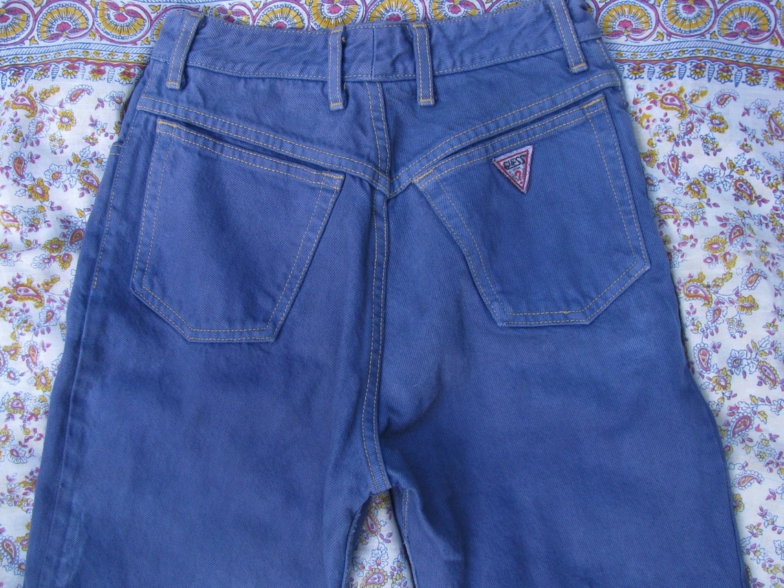 Vintage Guess Ankle Zip Jeans//tight Tapered Jeans/ High Rise Etsy