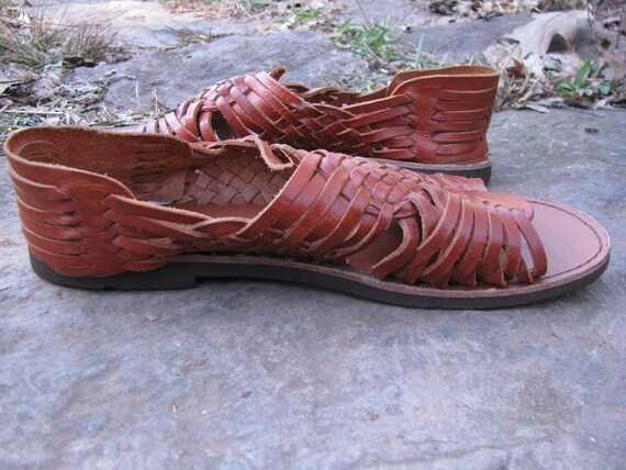 vintage Huarache Woven Leather Sandals - image 6