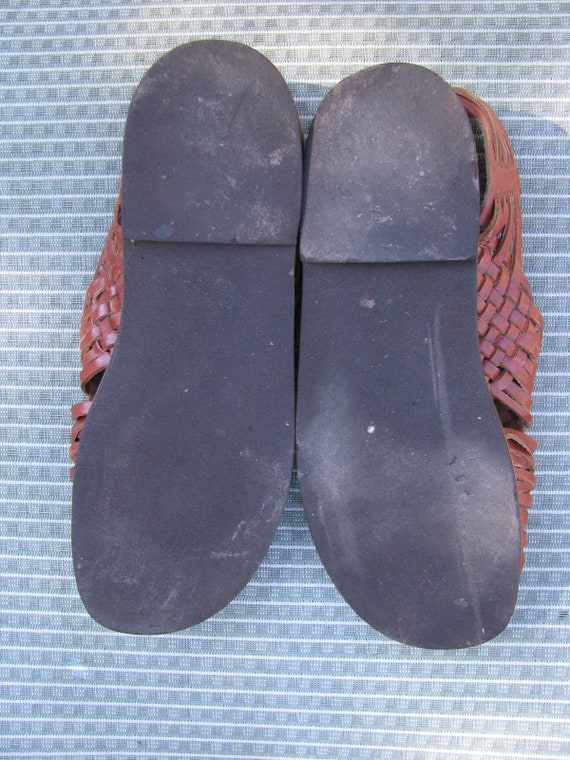 vintage Huarache Woven Leather Sandals - image 7