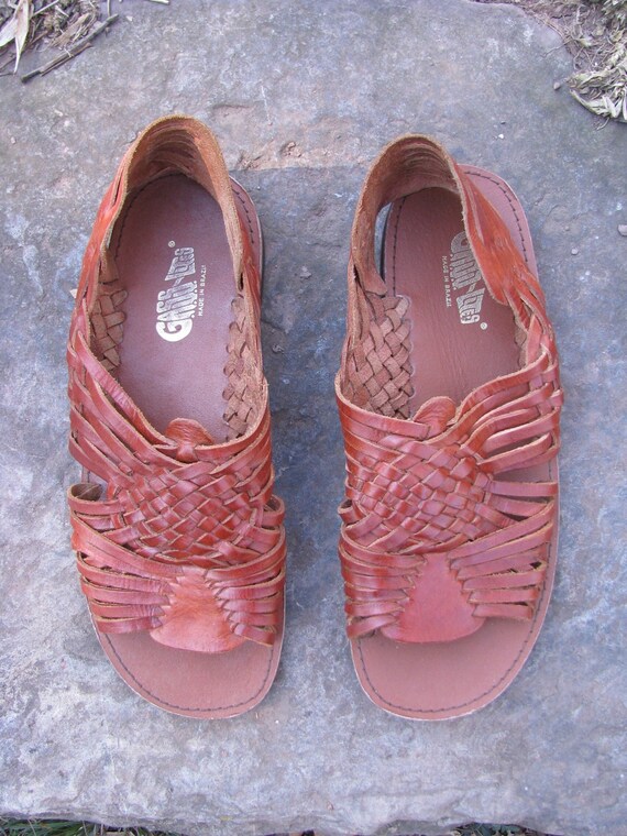 vintage Huarache Woven Leather Sandals - image 4