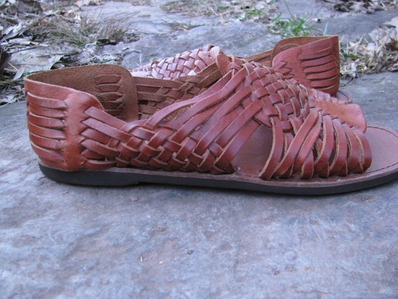 vintage Huarache Woven Leather Sandals - image 2