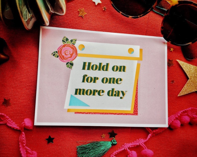 Hold On For One More Day Wilson Phillips Lyric A6 Print Illustrated Hold on for one more day wilson phillips lyric a6 print illustrated