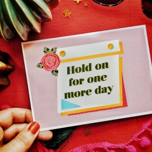 Aspetta per un altro giorno, Wilson Phillips Lyric A6 Print, Illustrated Music Quote, Lyrical Lockdown Colorful Card, Fan Art Song Postcard