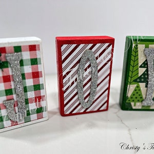 Joy Blocks, Christmas blocks, Christmas Decor, Table Decor, Joy Sign Decor, Joy Letters, Winter Decor, Wooden Christmas, Table Sign, Joy