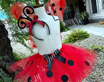 Lady Bug tutu dress/Lady bug costume/Lady Bug tutu costume/Lady Bug outfit/Lady bug wings/Lady Bug Antenna/Lady bug dress/Lady bug