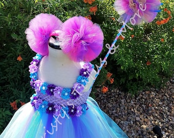 Fairy Costume/fairy tutu dress/fairy outfit/fairy character tutu set/Fairy character/fairy Wand/poof headband/poof pigtails
