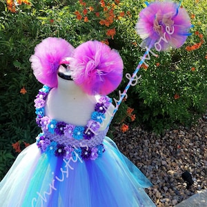 Traje de hadas/vestido de tutú de hadas/traje de hadas/conjunto de tutú de personaje de hadas/personaje de hadas/varita de hadas/diadema de poof/coletas de poof