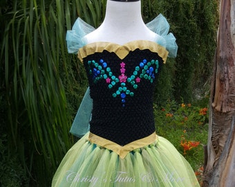 Princess dress/coronation dress /black and green tutu dress /princess costume/princess coronation dress