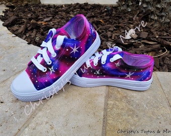 Galaxy Converse Custom Hand Painted Space Themed Shoes Galaxy Converse Custom Hand Painted Space Themed Shoes