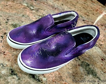 vans galaxy print shoes
