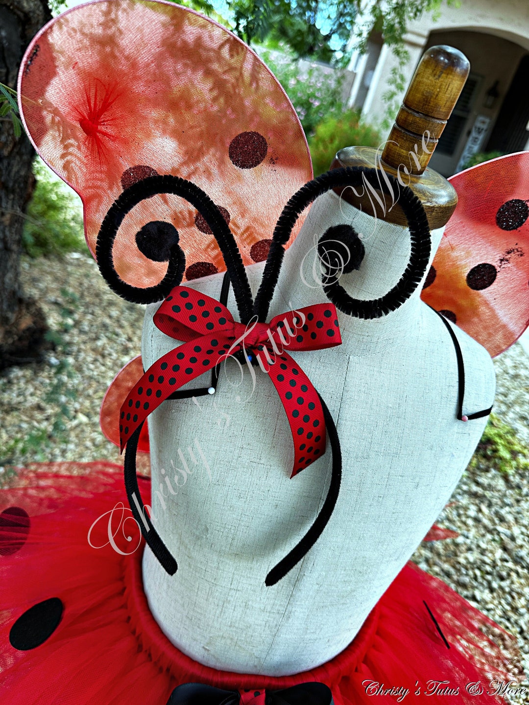 Lady Bug Headband, Lady Bug Antenna, Lady Bug Ears, Lady Bug Costume