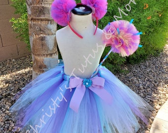 Fairy Costume/fairy tutu dress/fairy outfit/fairy character tutu set/Fairy character/fairy Wand/poofy headband/poofy pigtails