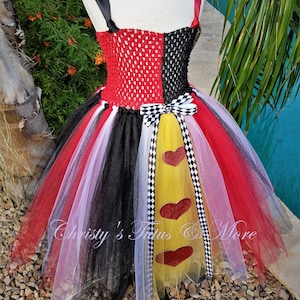Queen of Hearts Tutu Dress/queen of Hearts Costume/alice in - Etsy