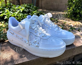 Bridal shoes, bridal tennies, Wedding shoes, wedding tennis shoes, shoes with rhinestones, shoes with pearls, blinged shoes, custom shoes