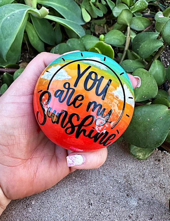 You are my sunshine, Positivity Rocks, Kindness Rocks, Friendship, Painted rocks, motivational, Encouragement, sunset painting, friend gift