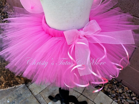 Pink Butterfly or Fairy Costume Tutu With Wings for