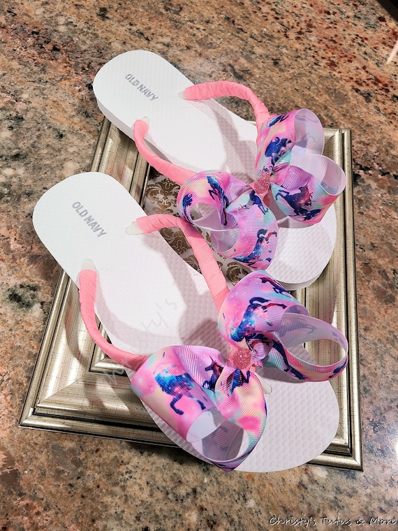 unicorn flip flops