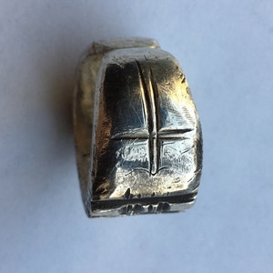 Huge Heavy Sterling Silver 925 Hammer Ring 2tm Mens 5mm maximum Thickness over 40gr weight Antiqued Polished image 8