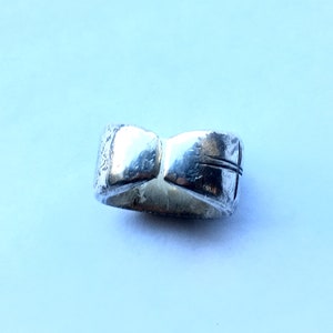 Huge Heavy Sterling Silver 925 Hammer Ring 2tm Mens 5mm maximum Thickness over 40gr weight Antiqued Polished image 9