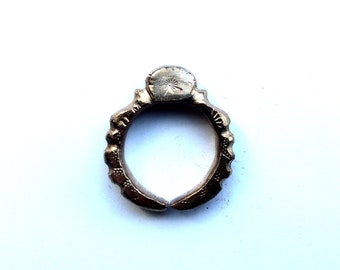 NEW ITEM - Sculpted & Stamped - Bronze  Ring - Tribal - Round Arched Top - 5mm Thick - 18g