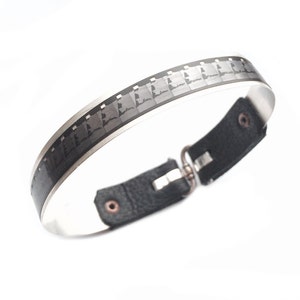 The Lux 16mm Exposed Film Strip over Fine Silver 999 Mens & Womens Bracelet Cuff Bangle Custom Length image 1