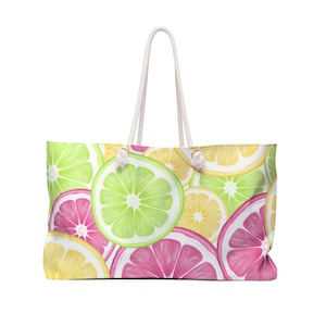 Obstscheibe Wochenendtasche - Verträumte Reisetasche für Wochenendausflüge, Strandausflüge, Spa-Tage - Geschenk für Abenteurer - Muttertag, Geburtstag
