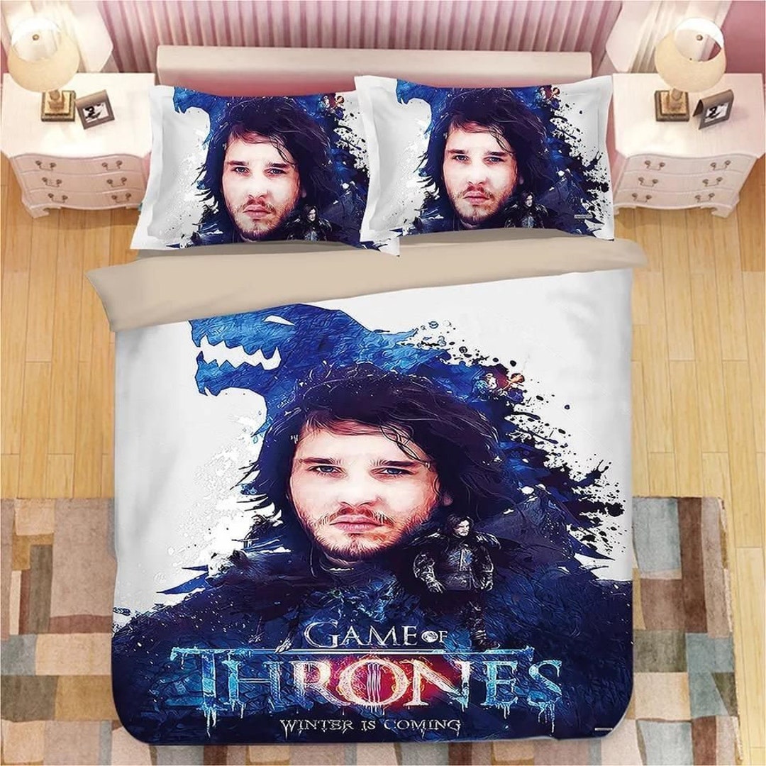 Game of Thrones Jon Snow 11 Duvet Cover Pillowcase Bedding Etsy