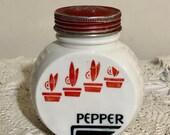 Vintage Vitrock Fire King Tulip Pepper Shaker
