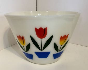 Vintage Fire King Tulip Mixing Bowl
