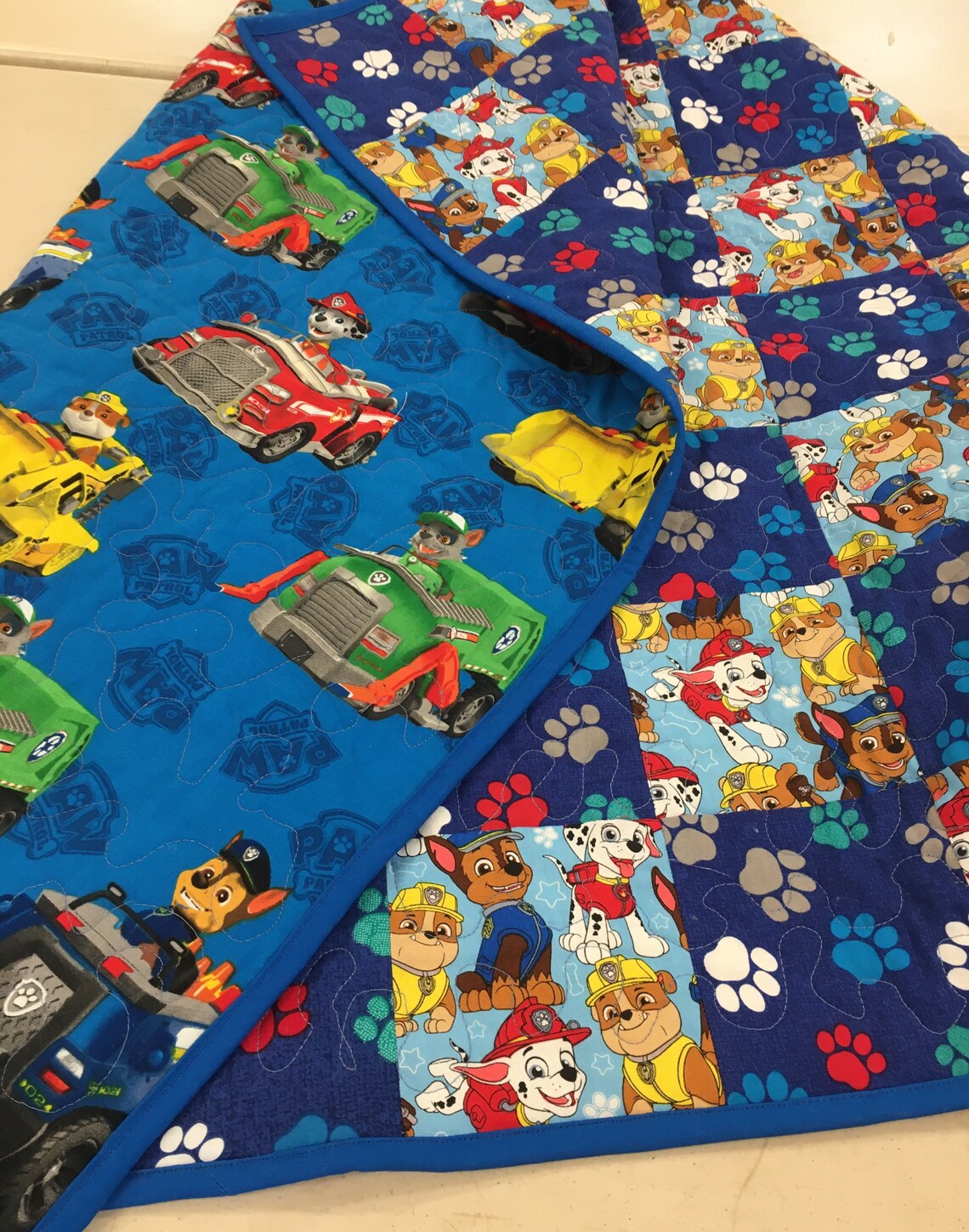 Paw Patrol Handmade Baby Quilt Great baby shower gift Quilt Etsy