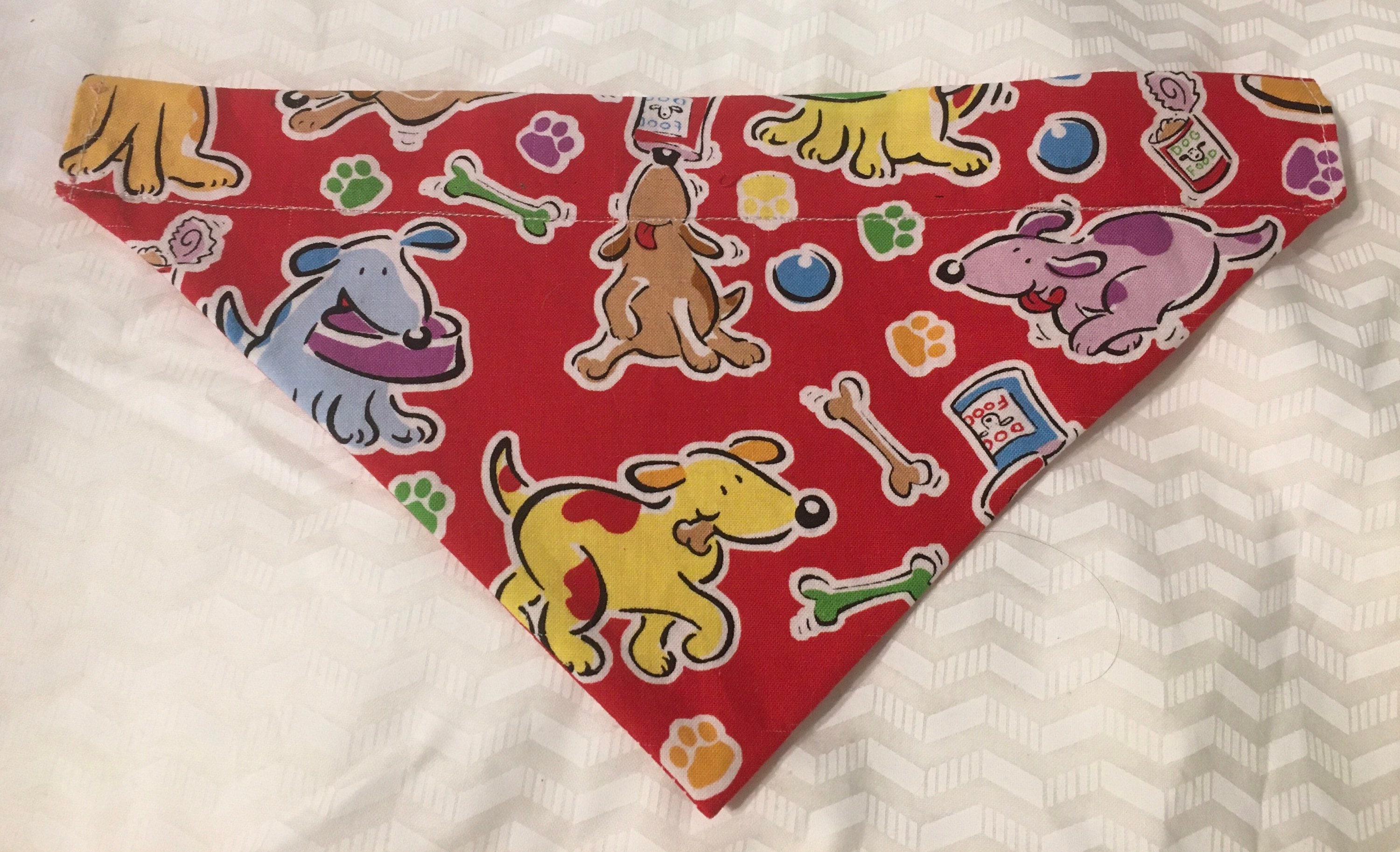 Dog Bandana Size Small doggy print reversible Etsy