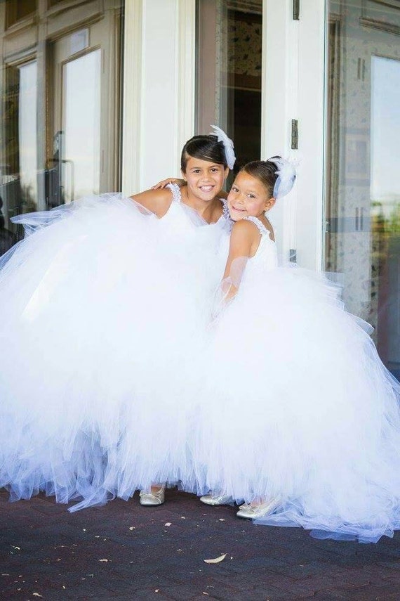 Detachable Train Flower Girl Dress